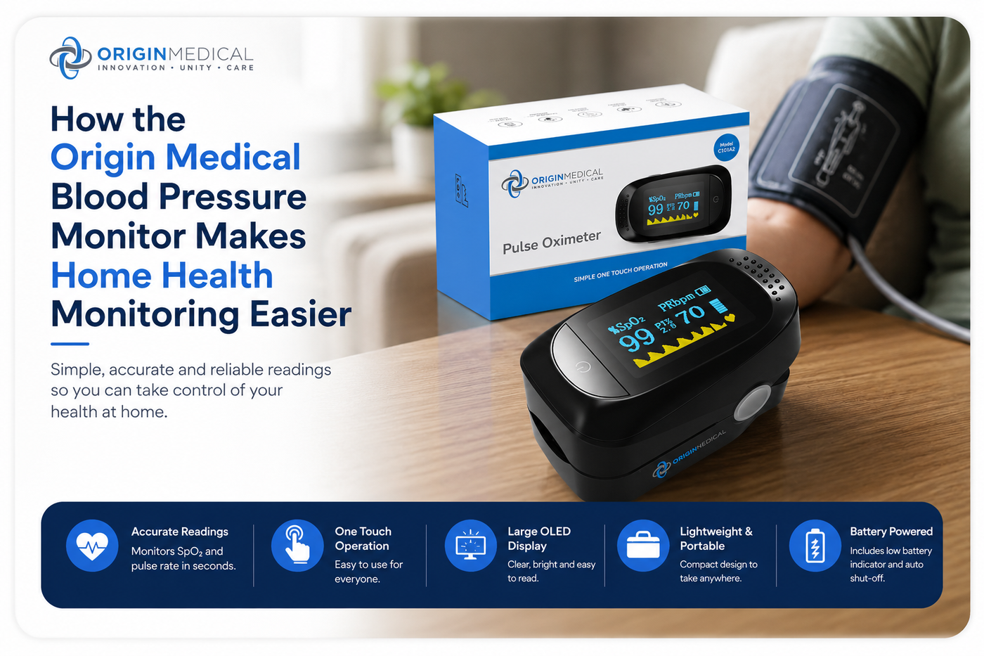 Origin Medical Fingertip Pulse Oximeter: A Guide to SpO₂ and Pulse Monitoring