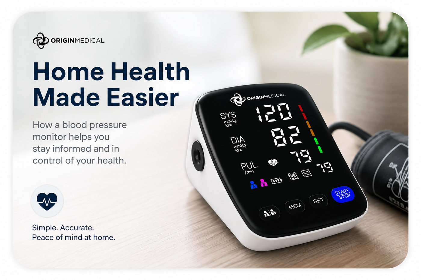 How the Origin Medical Blood Pressure Monitor Makes Home Health Monitoring Easier